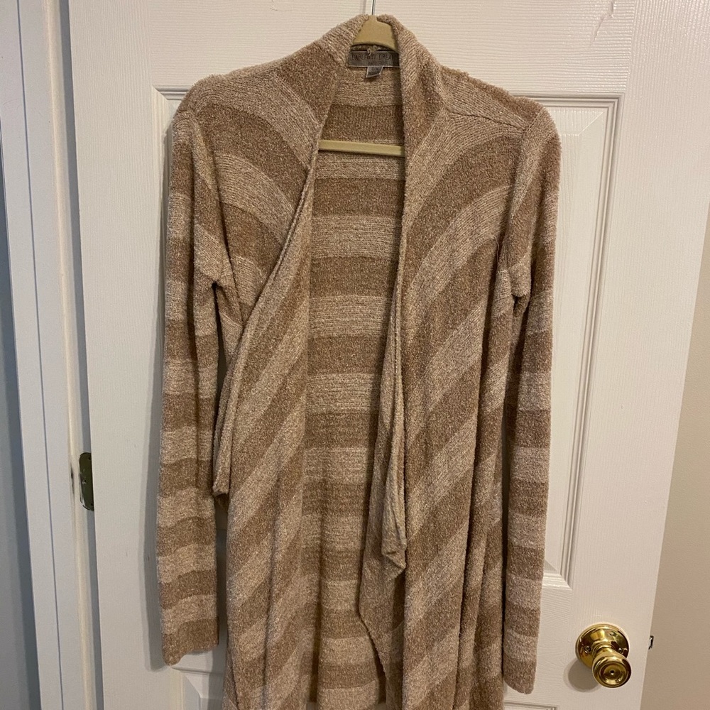 Barefoot Dreams Striped Cardigan Small